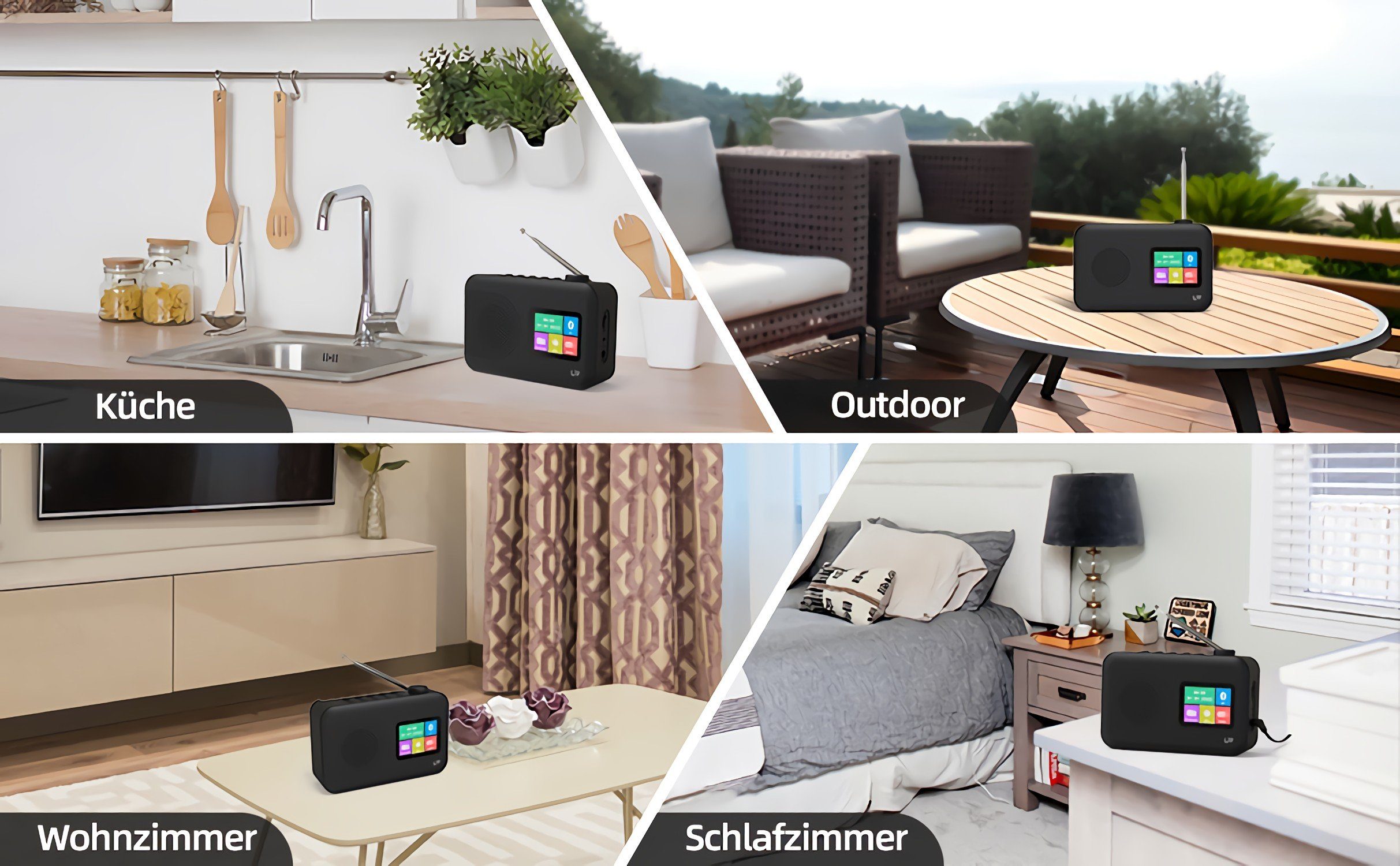 awortek DAB Digitalradio UKW mit RDS Farbdisplay Radio mit Bluetooth Digitalradio (DAB)