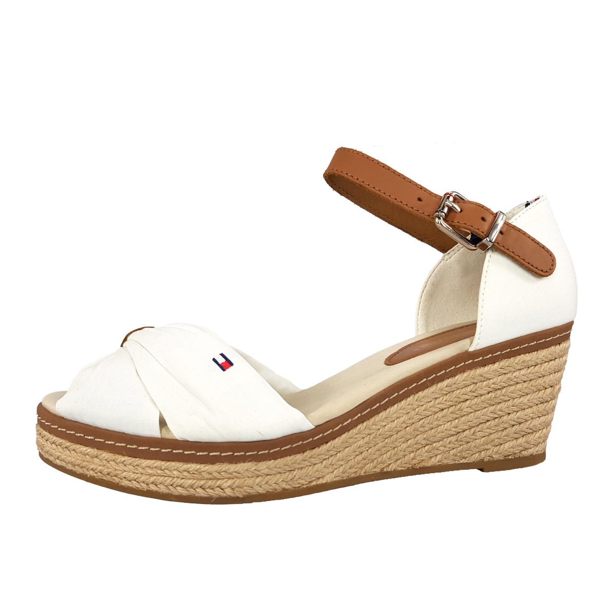 Tommy Hilfiger Iconic Elba Sandale FW0FW00906 Weiß YBL Ecru