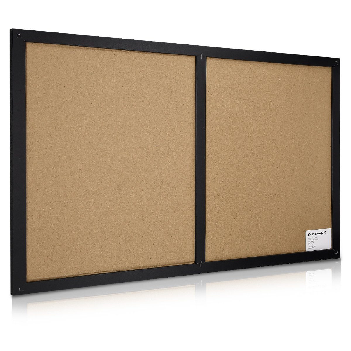 Navaris Wandtafel Kombitafel Kreidetafel und Kork Pinnwand - Memoboard 60x40 cm