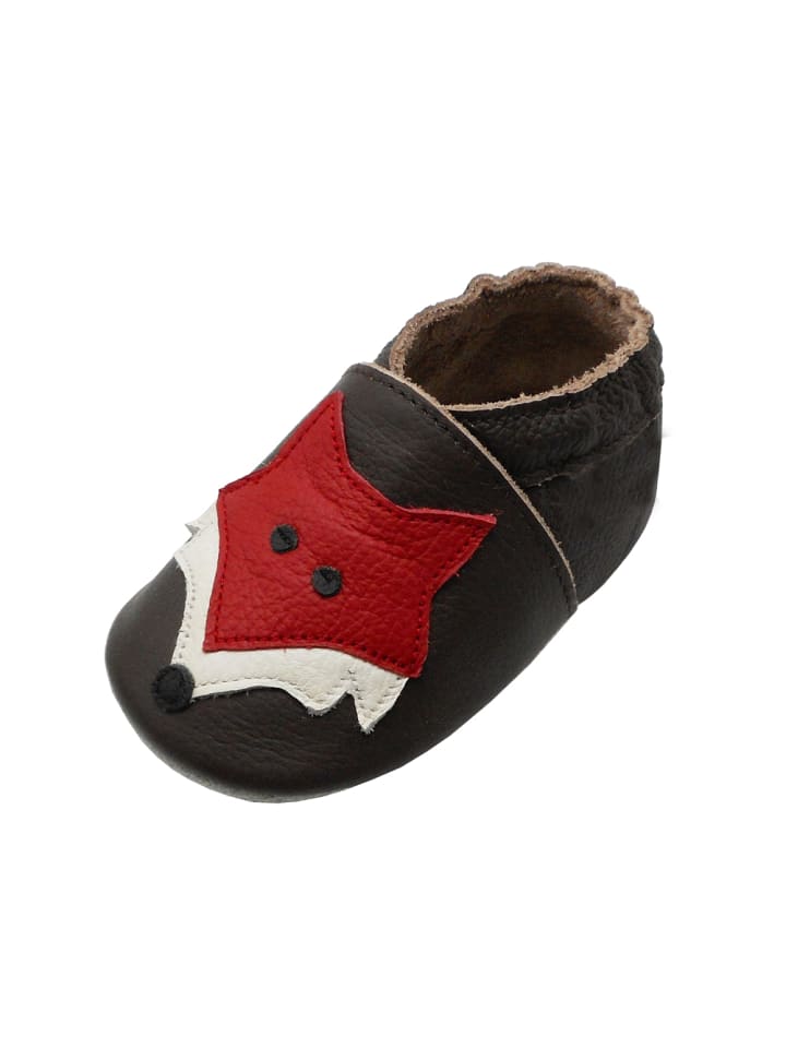 Yalion Leder-Krabbelschuhe 