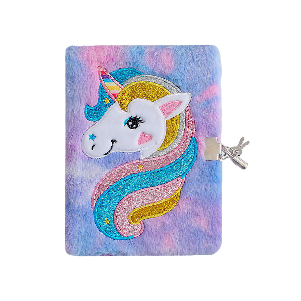 Einhorn Notizbuch mit Schlössern und Schlüsseln,160 Seiten,A5 Notizbücher für Kinder