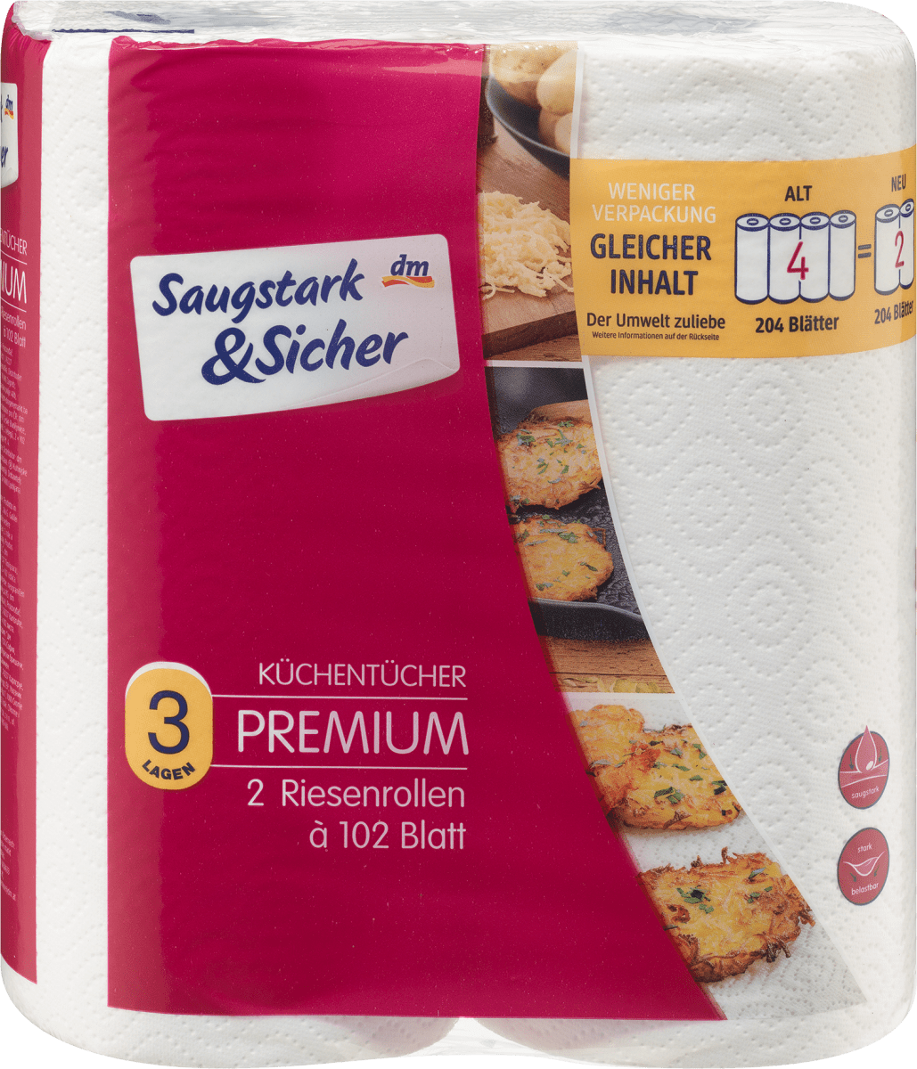 Küchentücher Premium (2x102 Blatt), 2 St