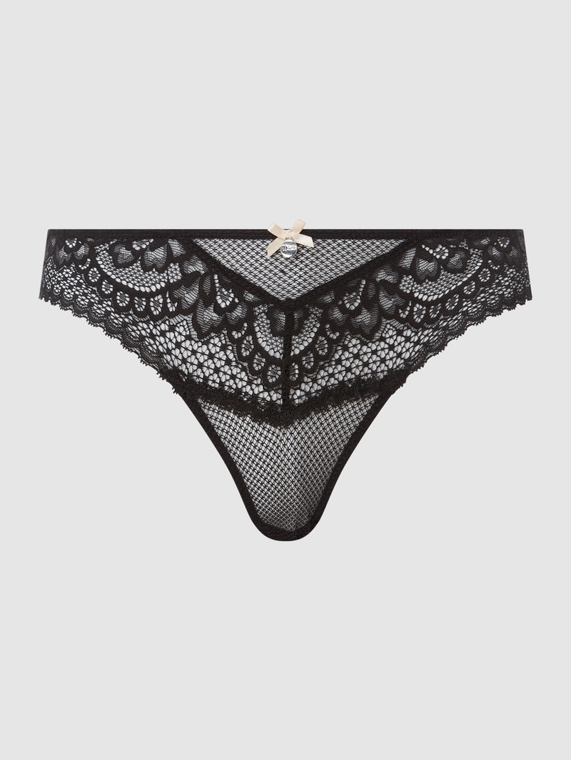 String aus Spitze in schwarz