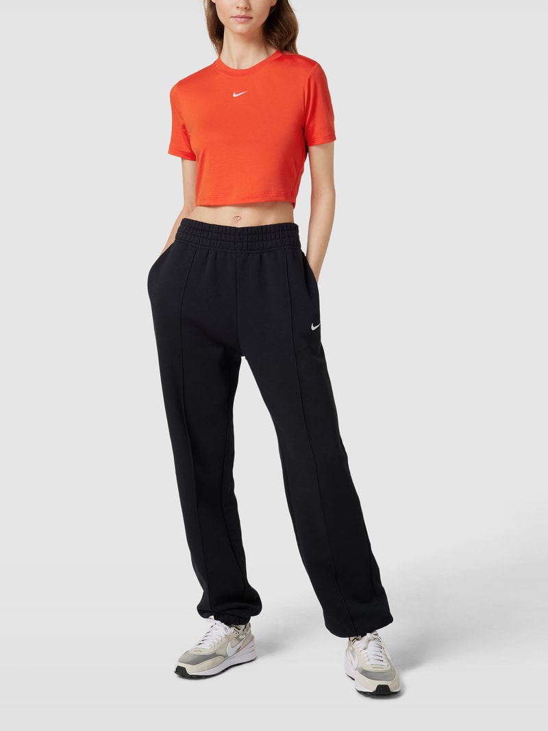 T-Shirt mit Label-Print in rot