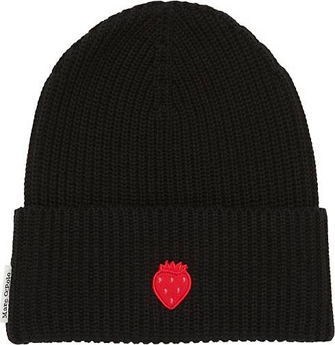 Marc O'Polo Strickmütze mit Erdbeer-Applikation