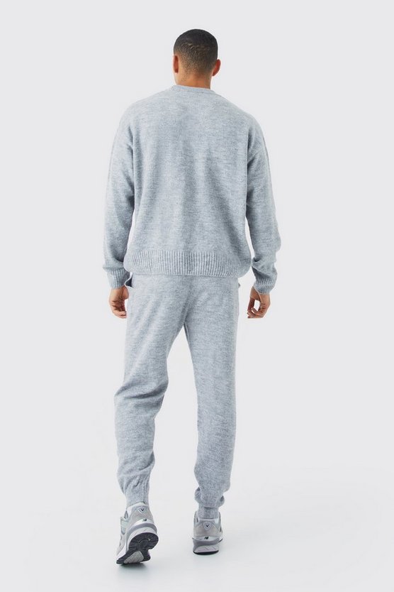 Oversize Homme Jogginghose aus Rippstrick