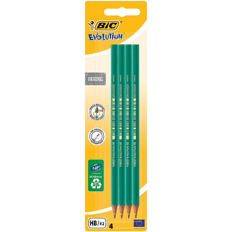 BIC Blyant 4-pk HB Økologisk, BIC