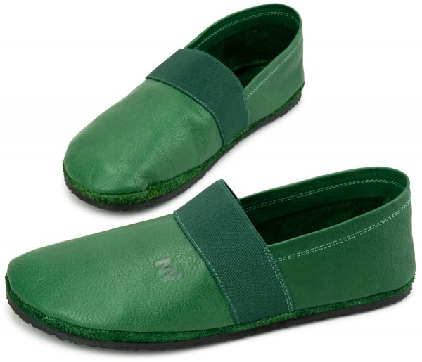 Martin Natur ~ Bio Leder Slipper Apache ~ Grün