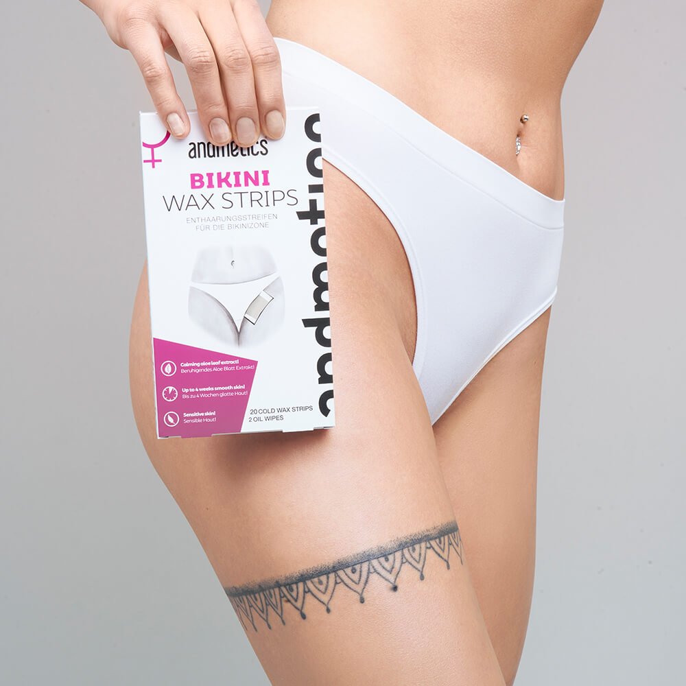 andmetics Wachsstreifen Bikini Wax Strips