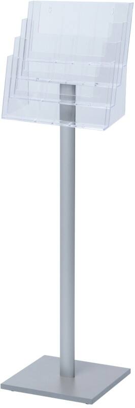 SHOWDOWN DIN A4 Broschürenständer Silber 340 (B) x 330 (T) x 1.115 (H) mm