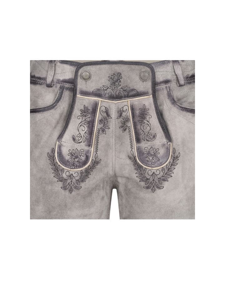 Nübler Lederhose kurz Tiana L in Silber günstig kaufen