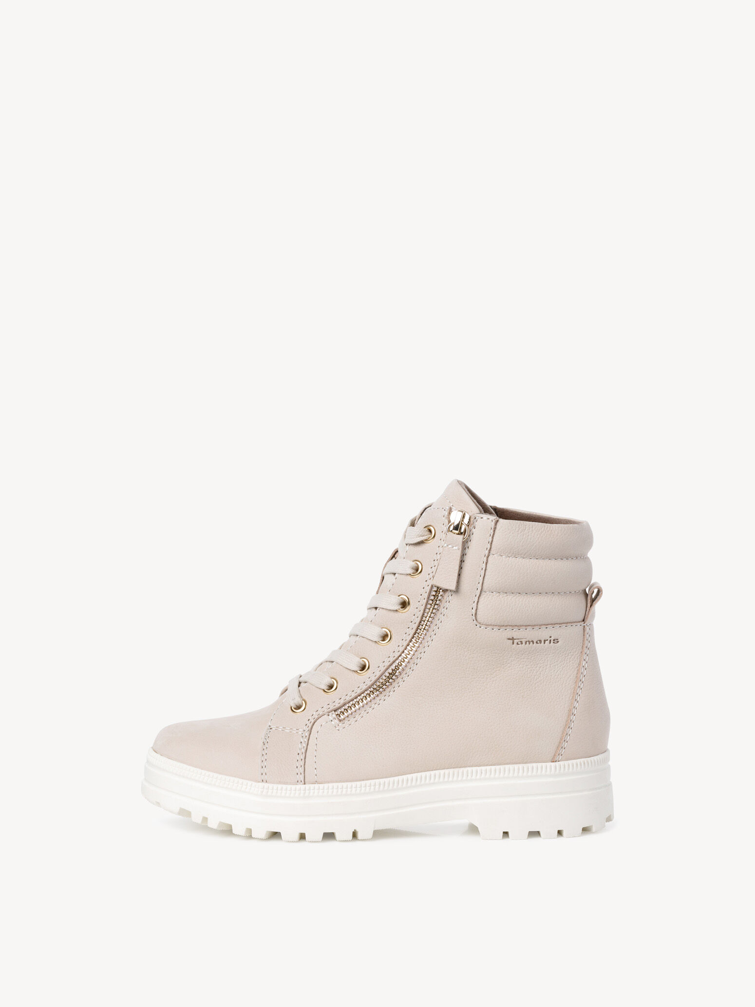 Bottine en cuir - beige