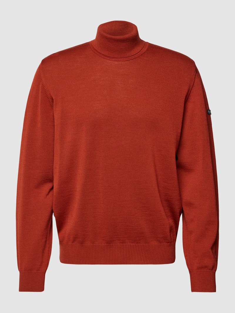 Rollkragenpullover aus Wolle Modell 'ROLLI' in kupfer