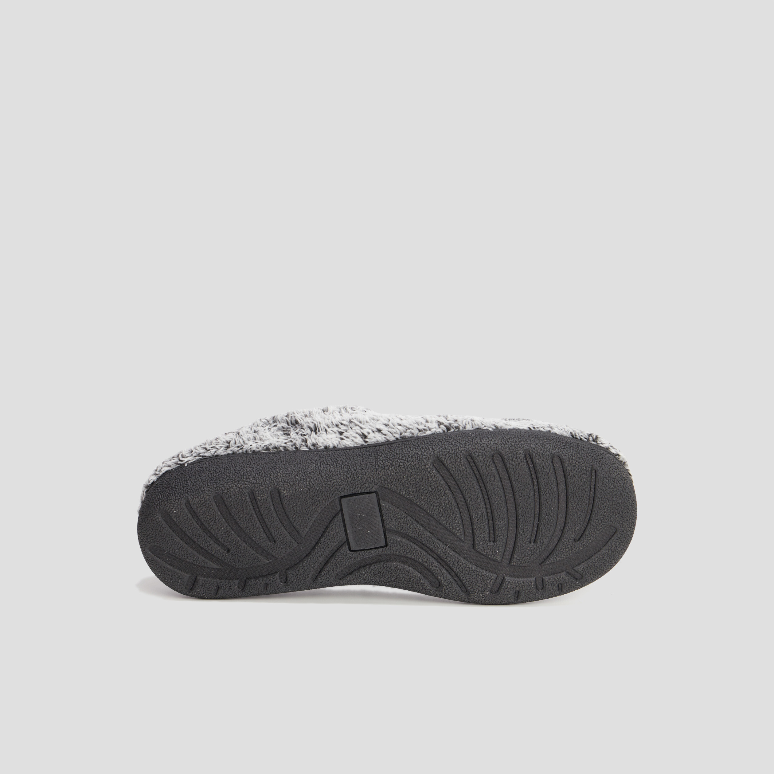 Chaussons mules fausse fourrure gris homme | La Halle