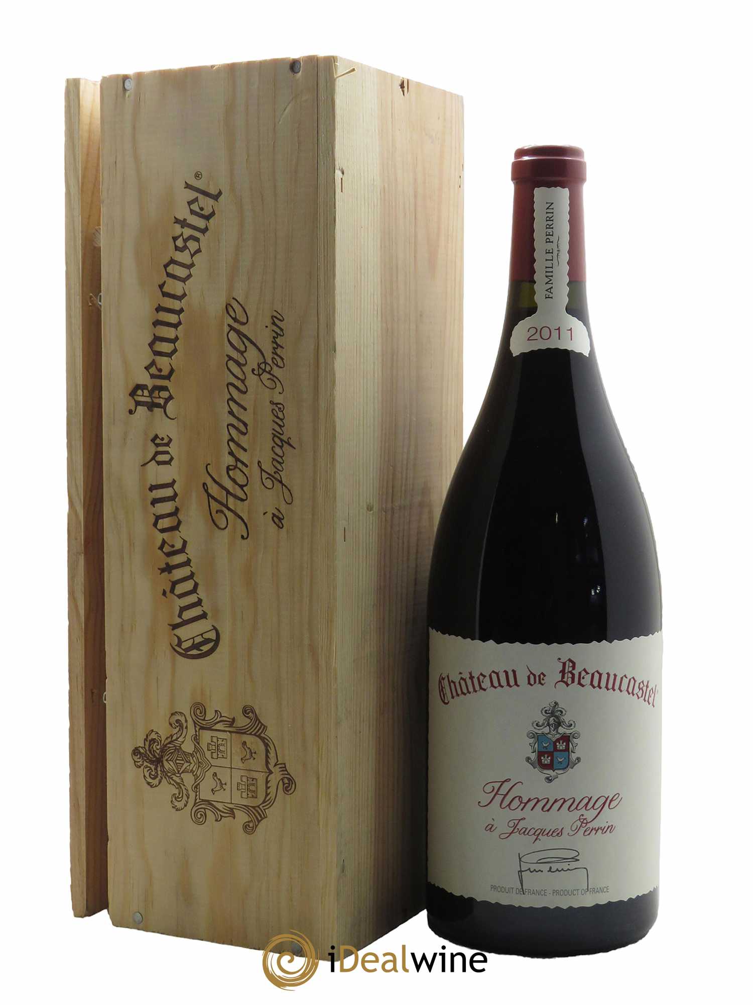 Châteauneuf-du-Pape Château de Château de Beaucastel Hommage à Jacques Perrin Famille Perrin  2011 - Lot de 1 Magnum