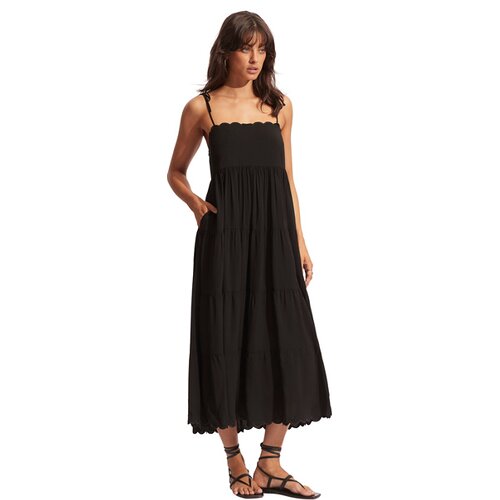DAMEN KLEID GIA SCALLOP MIDI