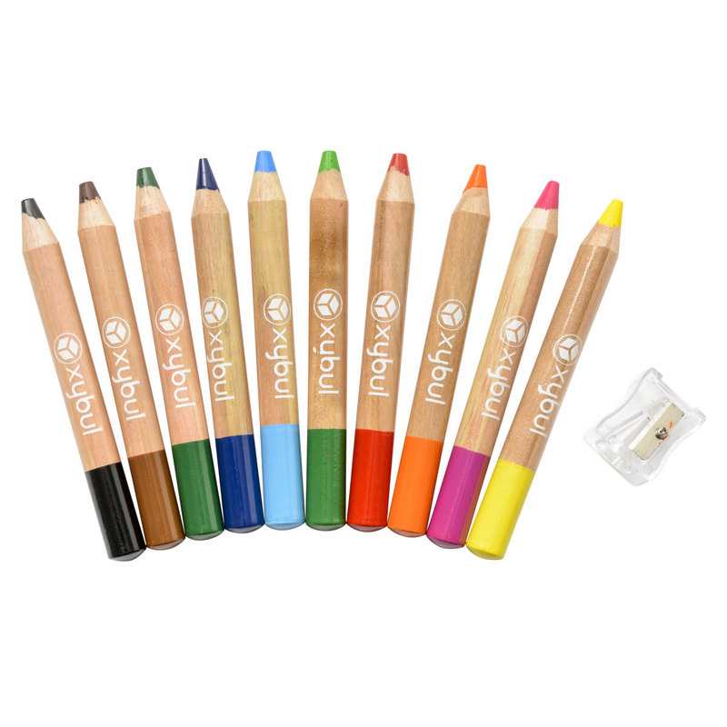 10 crayons des petits + taille crayons Oxybul