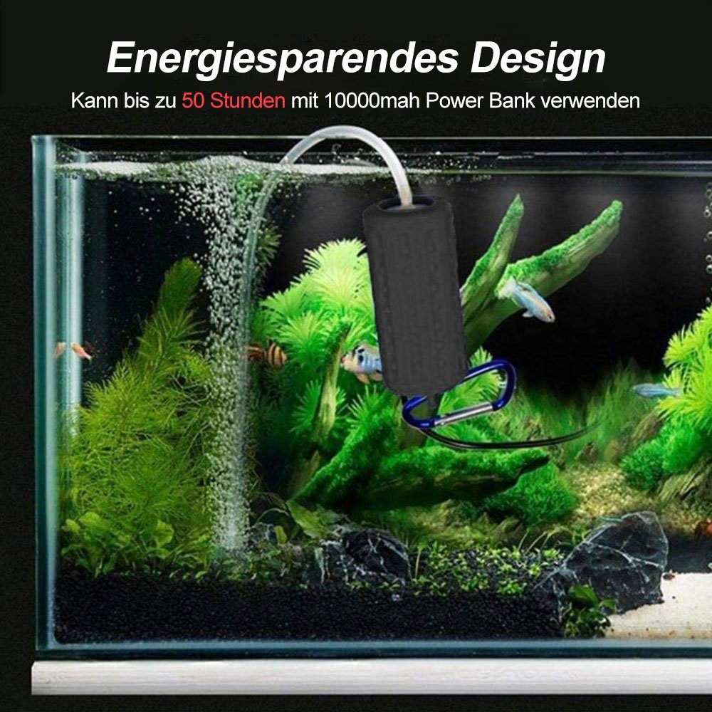 JedBesetzt Teichpumpe Aquarium Luftpumpen Tragbare Sauerstoff Stumm Energiespar Zubehör