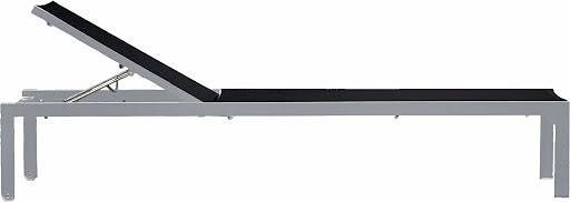 jankurtz Gartenliege quadrato, aus Aluminium, mit Rollen, stapelbar