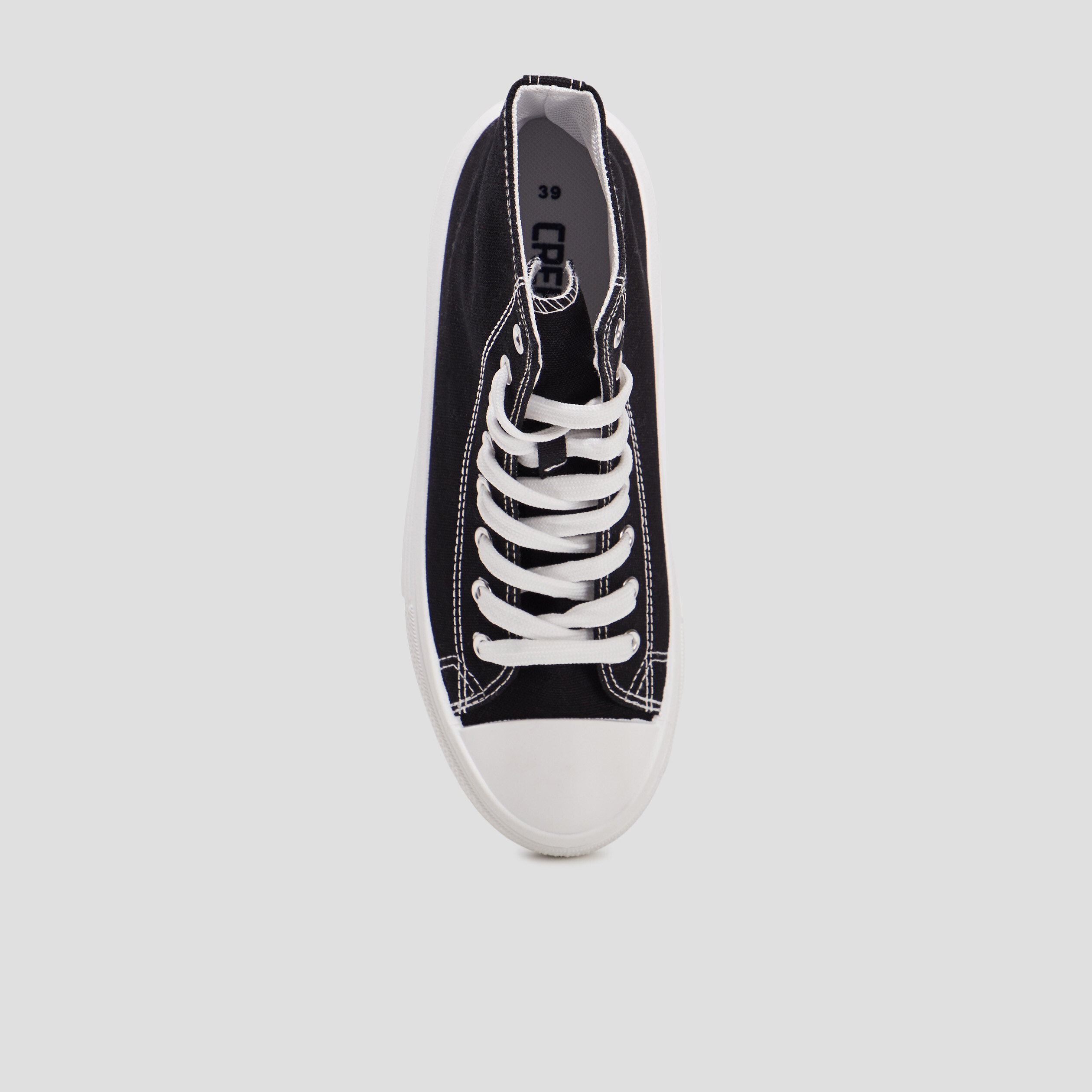 Baskets montantes en toile Creeks noir femme | La Halle
