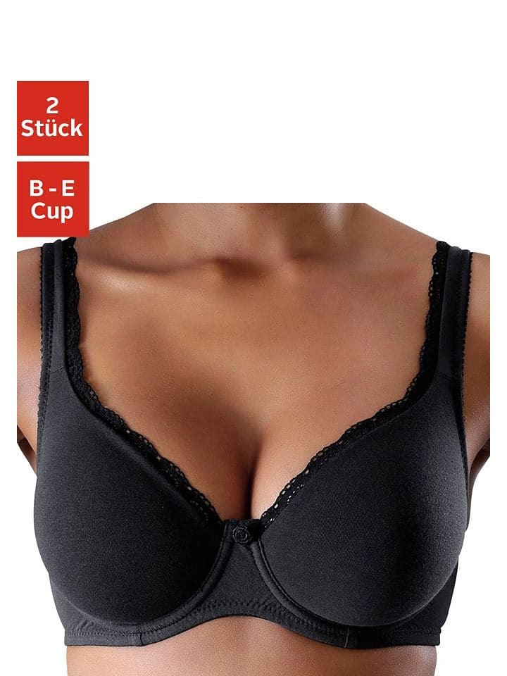 PETITE FLEUR T-Shirt-BH in schwarz weiß günstig kaufen