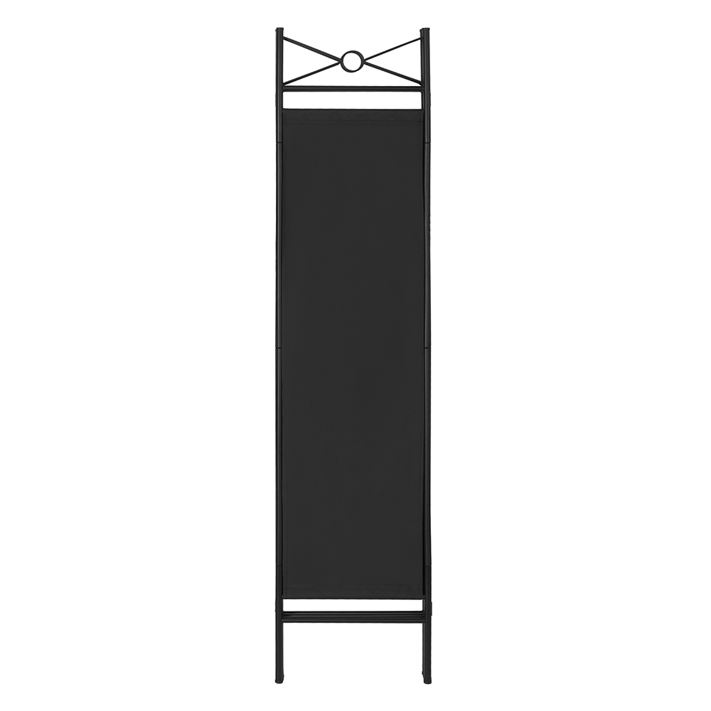 Never Indoor Paravent 4-teilige Raumteiler 180 x 163 cm schwarz