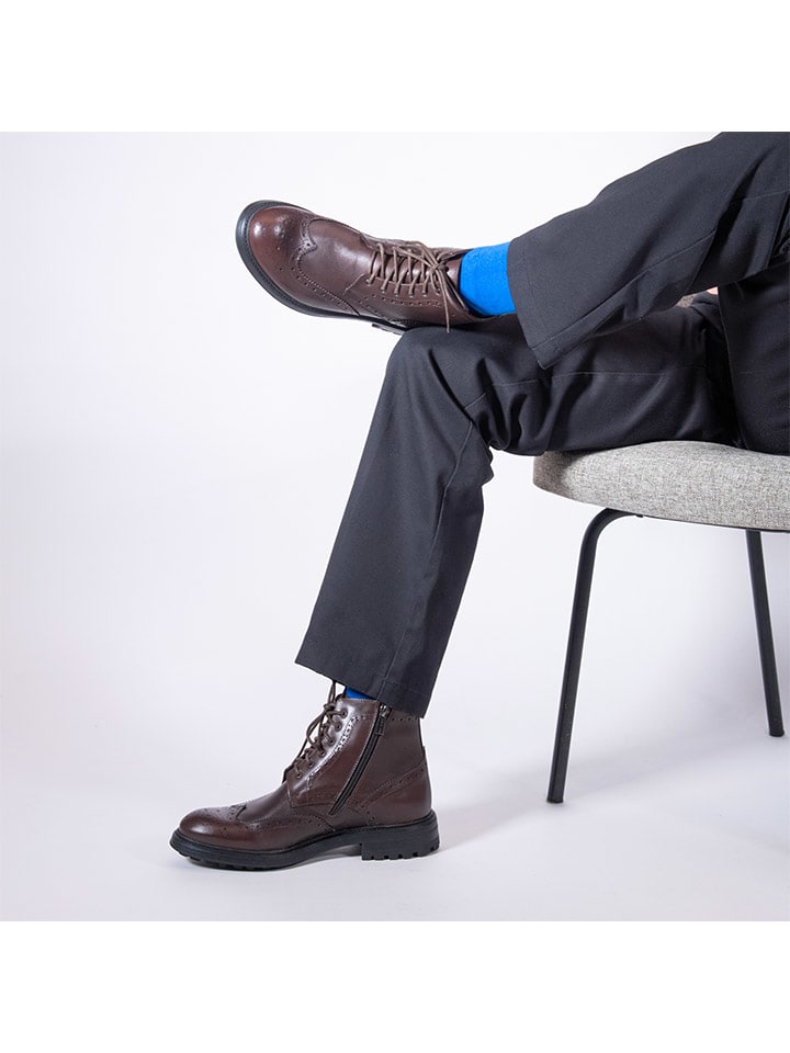 Frank Daniel Leder-Boots in Braun günstig kaufen