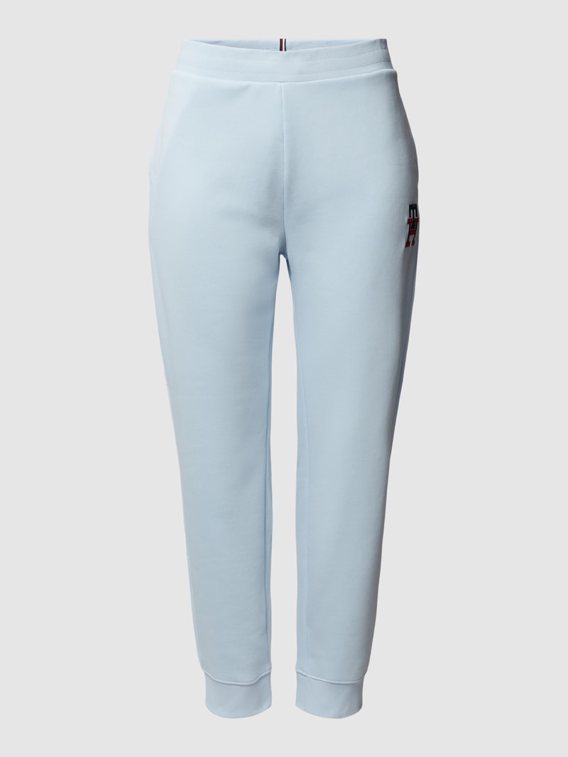 PLUS SIZE Sweatpants mit Label-Stitching in hellblau