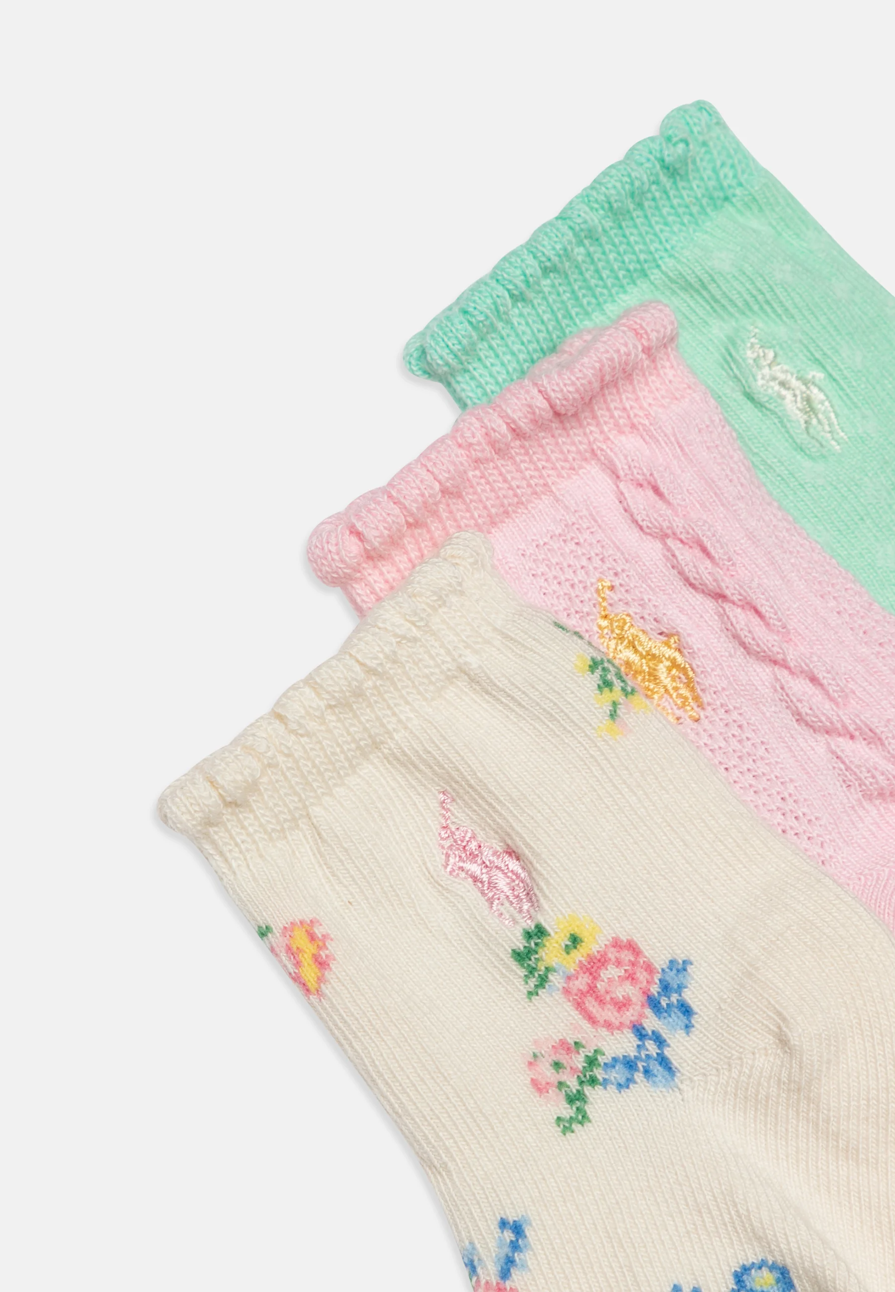 Polo Ralph Lauren Calcetines unisex para bebé, paquete de 3