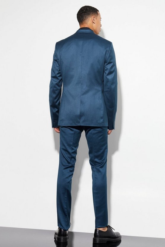 Tall Skinny Satin-Anzugjacke