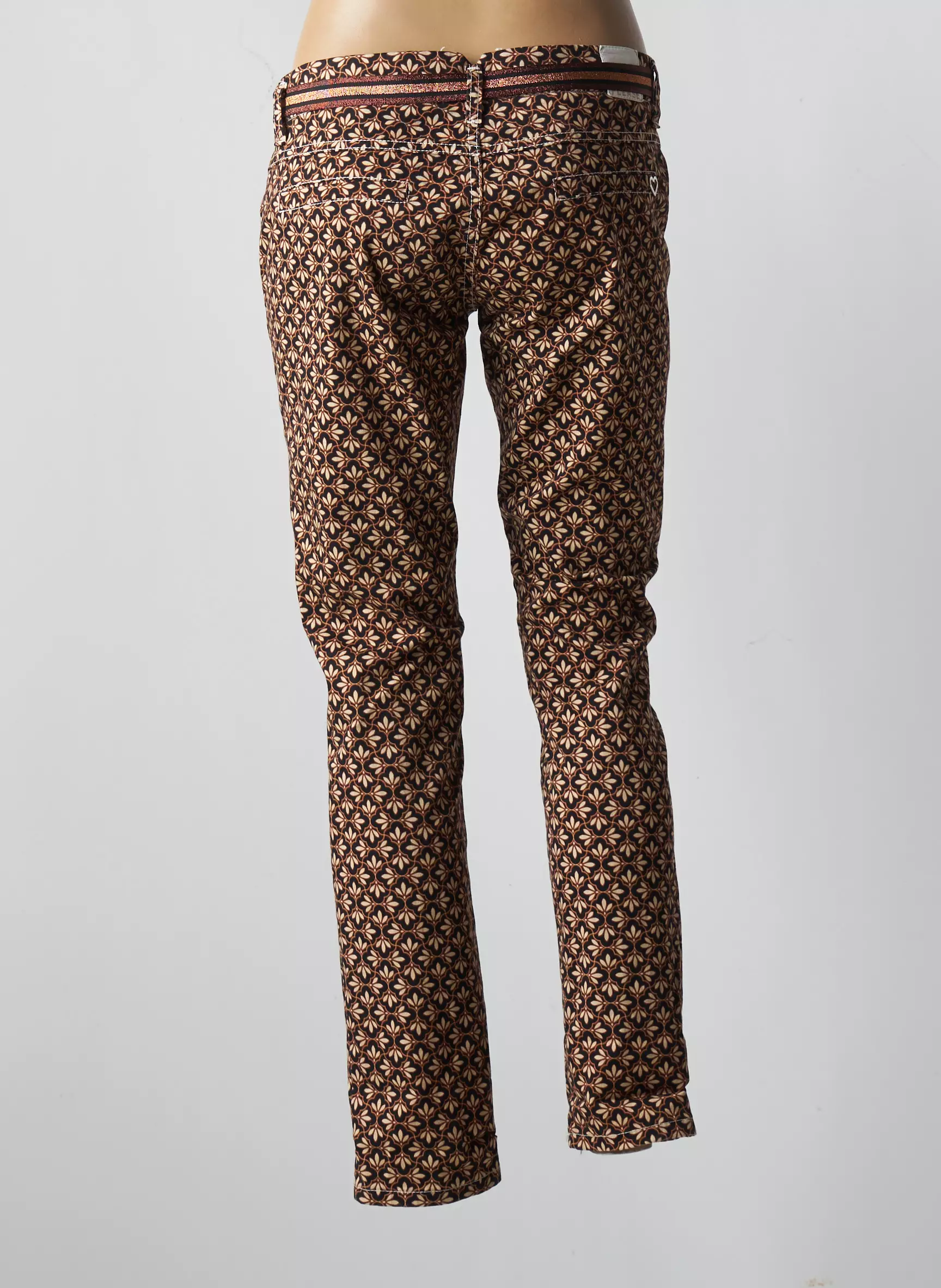Please Pantalons Chino Femme couleur marron