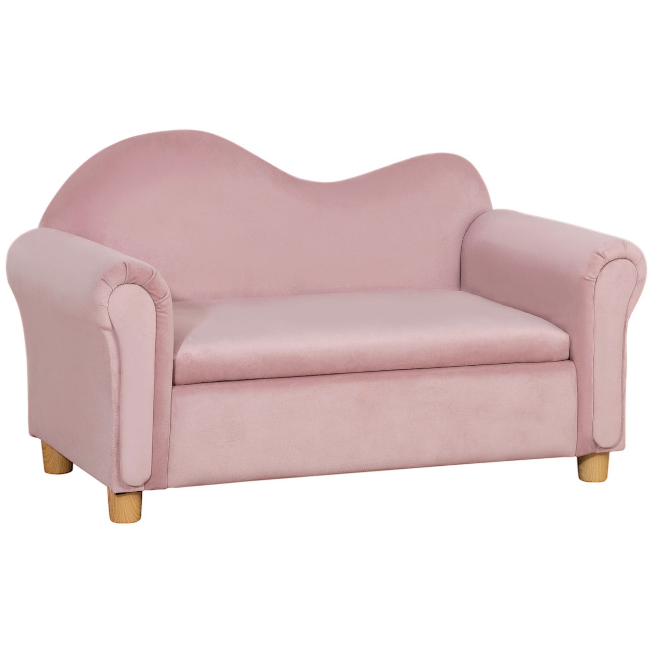 HOMCOM Kindersofa Kindercouch mit Stauraum, Spielsofa für Kinder 3-5 Jahre