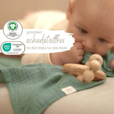 Babydecke Baby Mulltuch, 120x120cm, 100% Bio-Baumwolle Spucktuch, Musselin, DIKOS, PREMIUM Qualität, 120x120 cm, atmungsaktiv, nachhaltig, kuschelweich