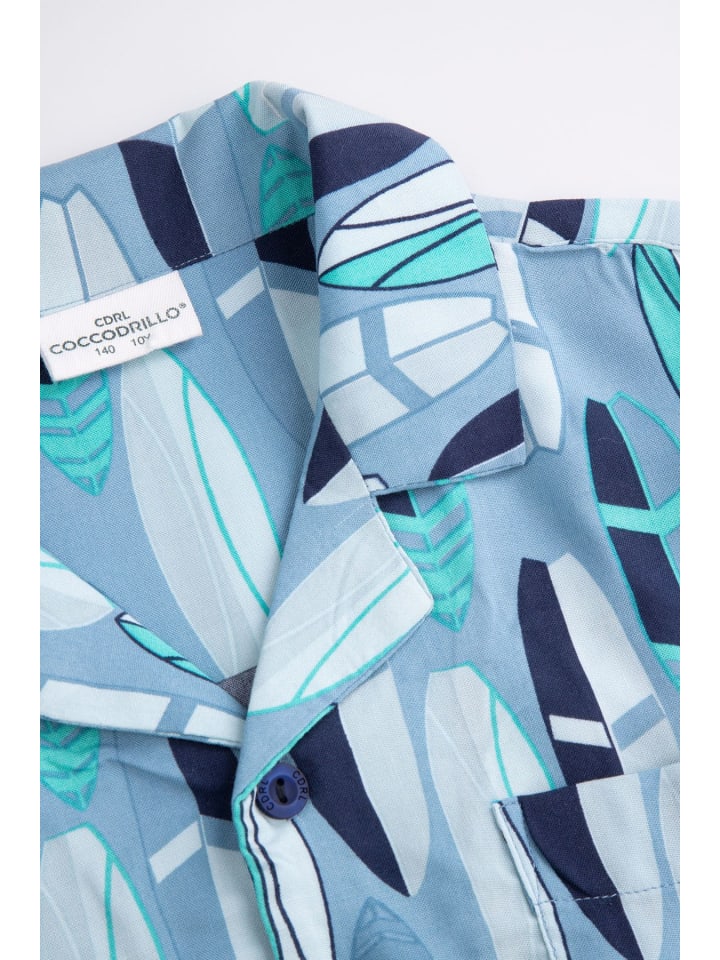 Coccodrillo Kurzarmhemd in blau günstig kaufen