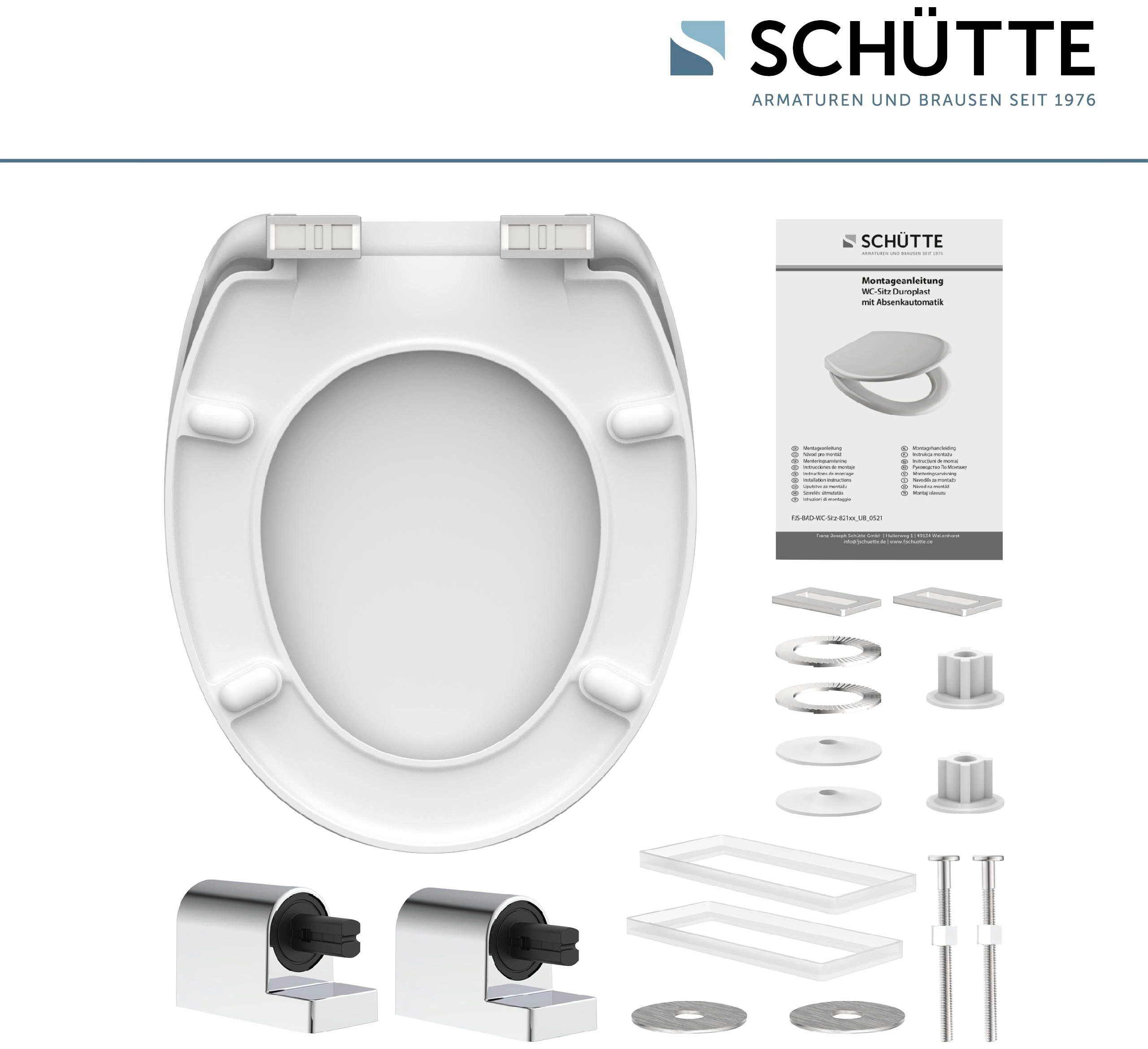 Schütte WC-Sitz WHITE, Duroplast, mit Absenkautomatik