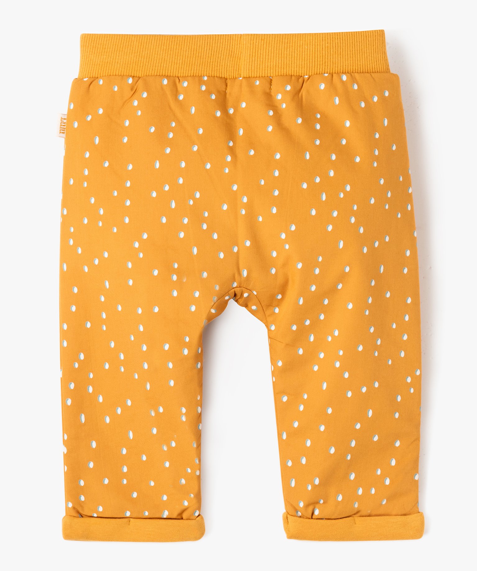 Pantalon bébé Garçon en toile imprimée doublée jersey -... jaune | GEMO