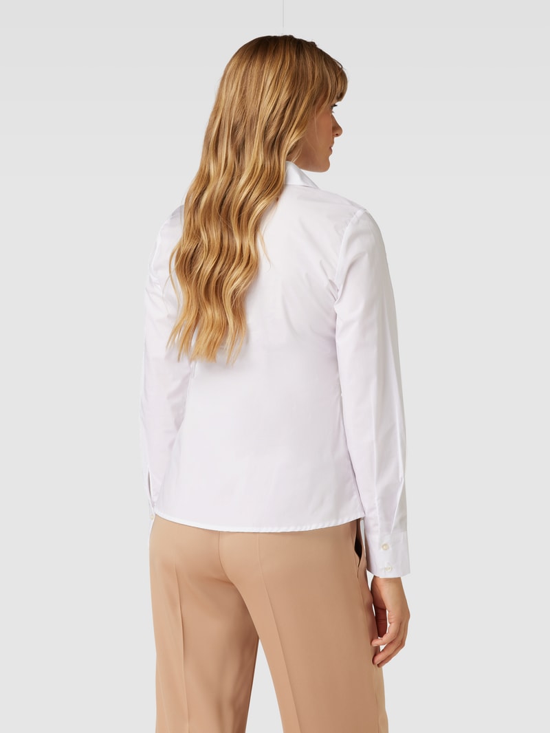 Hemdbluse mit Raffungen Modell 'Basic' in weiß