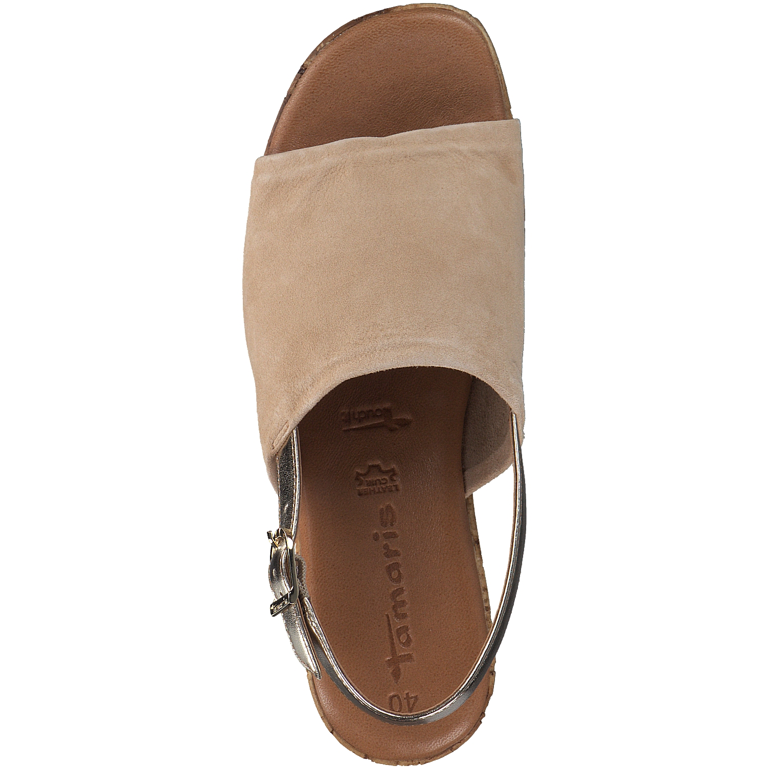 Tamaris 28393-42, Plateau-Sandaletten, Damen, Beige