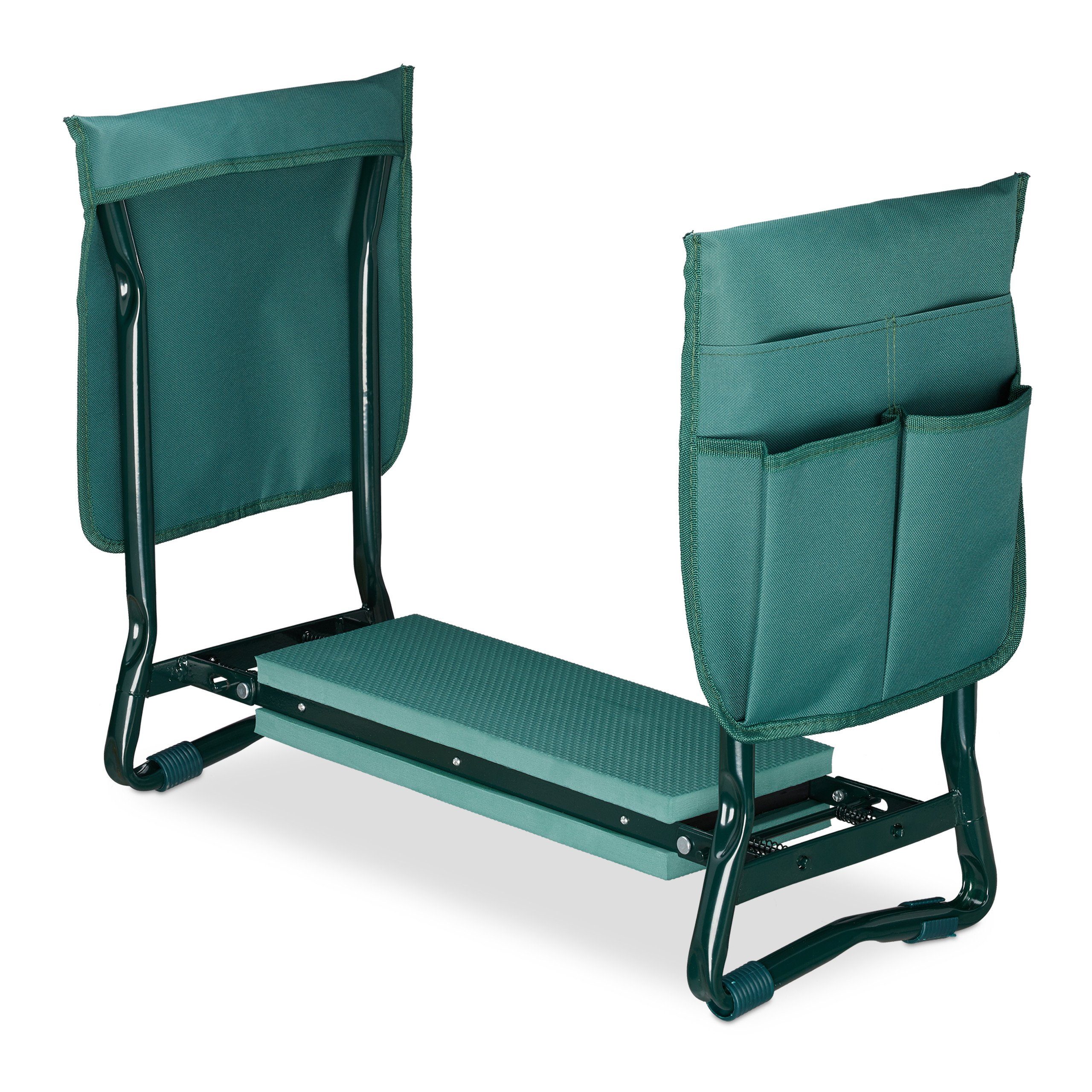 relaxdays Arbeitshocker Kniebank mit Taschen