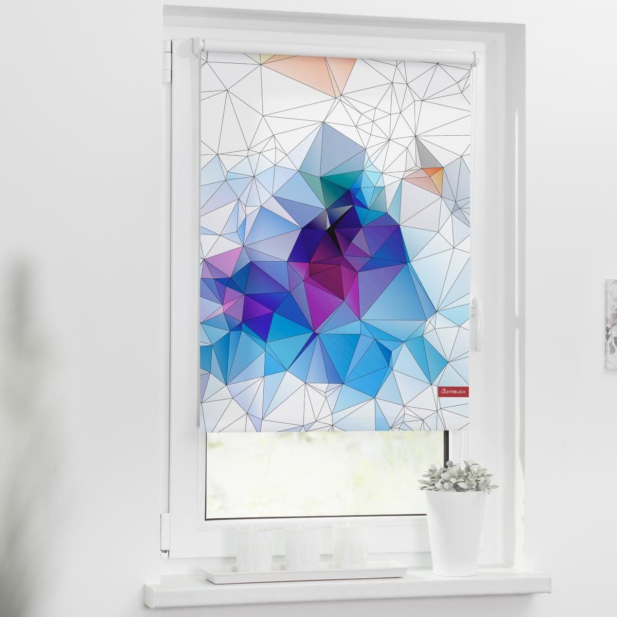 Lichtblick Rollo Klemmfix, ohne Bohren, blickdicht, Grafik - Bunt, 45 x 150 cm (B x L)