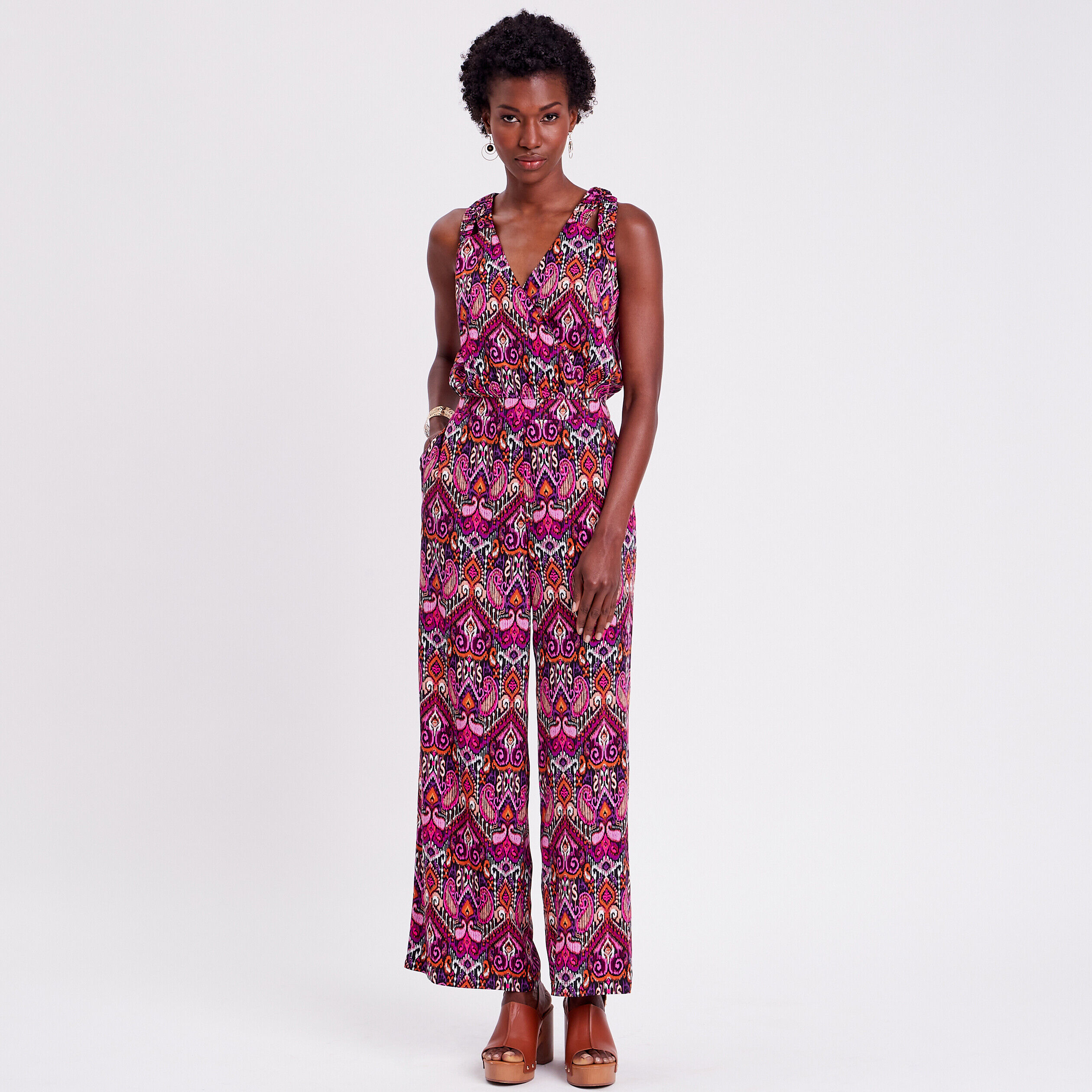 Combinaison pantalon fluide orange femme | Cache Cache