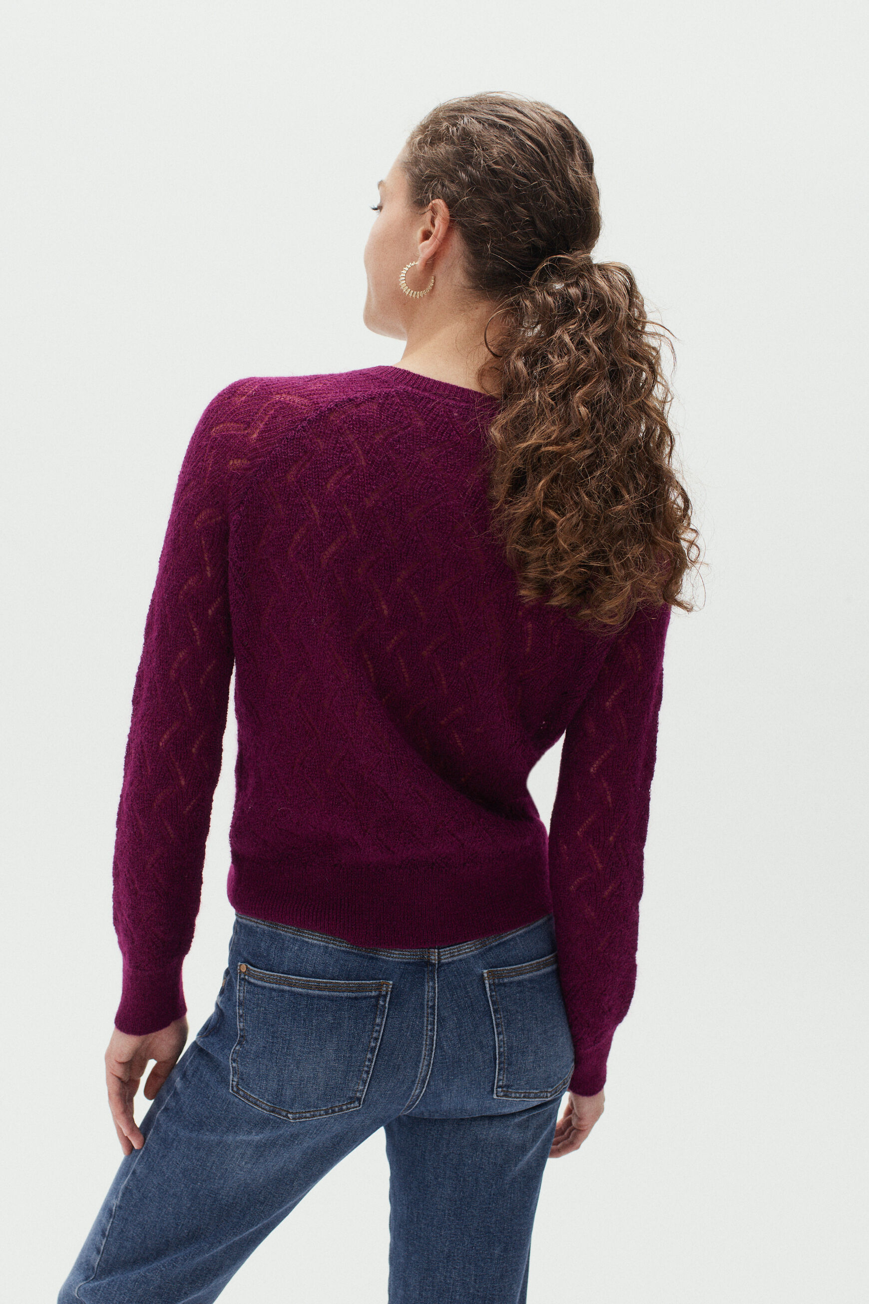 gilet micha prune femme