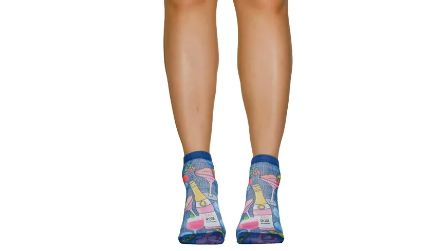 wigglesteps Damen Sneaker Socken SUMMER DRINKS Jeans