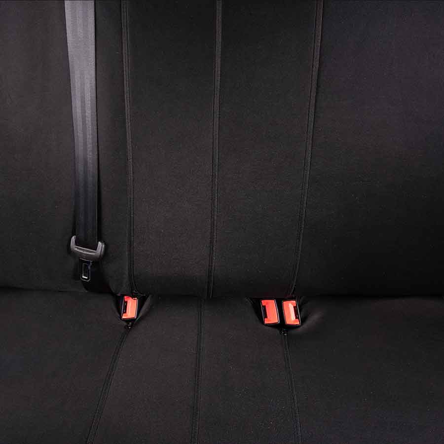 NORAUTO Sitzbezug-Komplettset 11-teilig für PKW´s, Design NEPTUNE schwarz, mit eingearbeiteten Sitz- und Rückenpolster - ATU