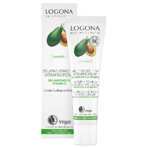 LOGONA Zellerneuernde Vitamincreme Bio-Avocado & Vitamin E 30 ml