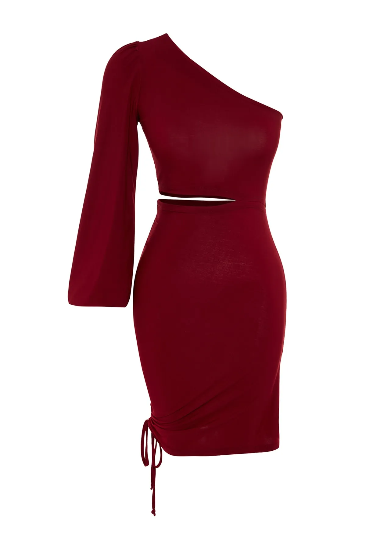 Trendyol Collection  Burgunderrotes, stilvolles Abendkleid mit Fensterausschnitt TPRSS21EL0179