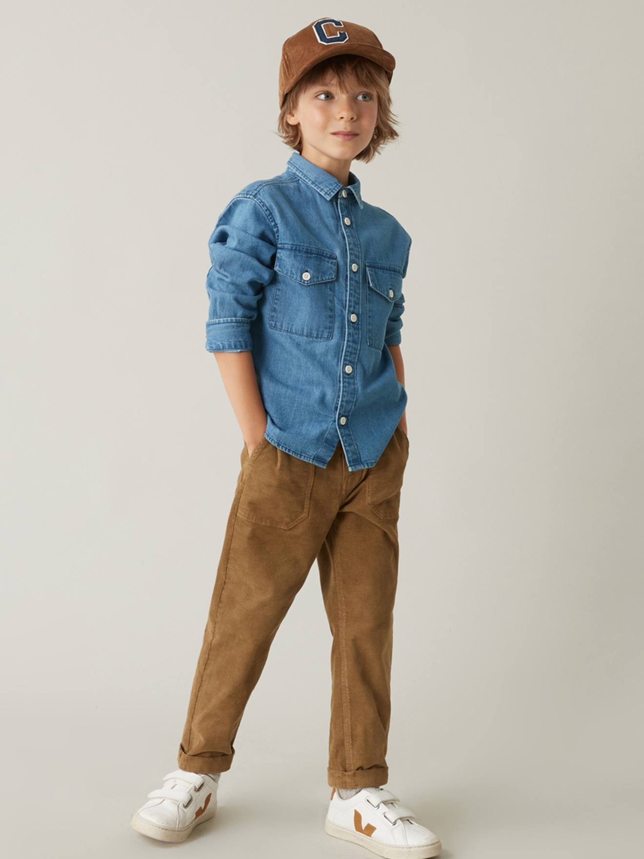 Chemise garçon oxford CYRILLUS bleu clair