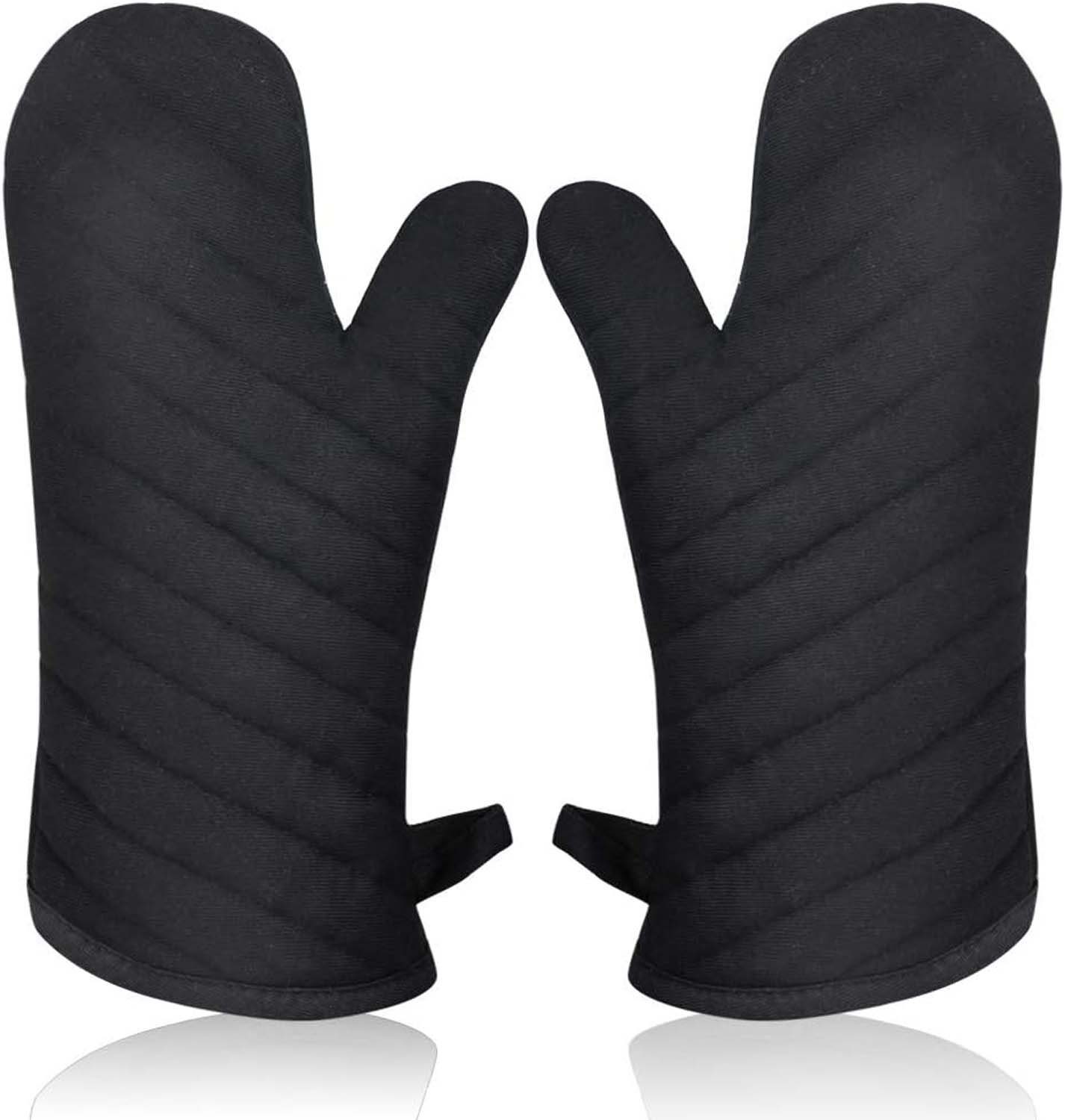 aikidio Topflappen Ofenhandschuh mit Hitzeschutz, Ofenhandschuh,Schwarz, 1 Paar, (1-tlg)