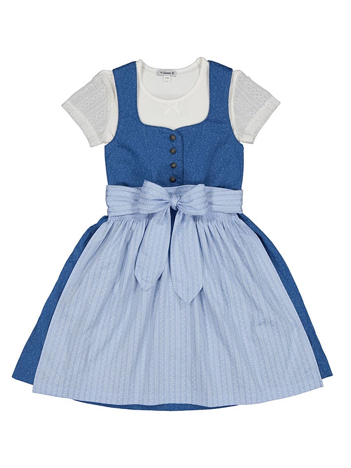 Turi Landhaus Dirndl in Blau günstig kaufen