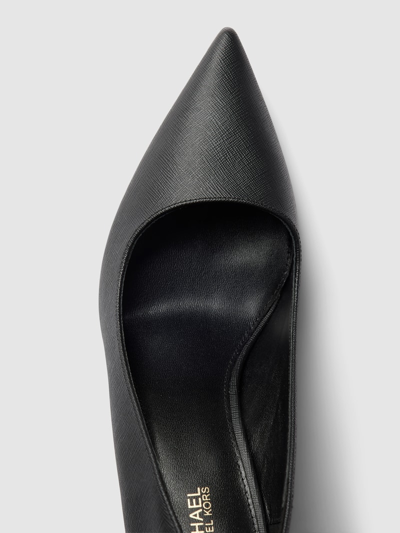 High Heels mit Label-Details Modell 'ALINA' in schwarz